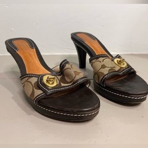 Coach Deanna Heels Platform Slide Sandal‎ size 7